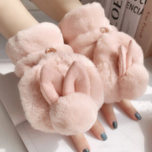 Load image into Gallery viewer, Winter Warm Gloves Cute Gloves Soft Plush Convertible Flip Fingerless Thick Gloves 22834