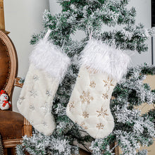 Load image into Gallery viewer, Sequin Snowflake Christmas Stockings Candy Gift Bags 22868