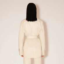 Load image into Gallery viewer, FUR STORY Women’s Faux  Leather Jacket Lapel Button Up Blazer Biker Coat 22L01