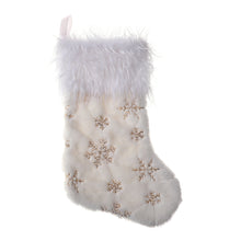 Load image into Gallery viewer, Sequin Snowflake Christmas Stockings Candy Gift Bags 22868