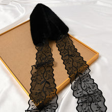 Load image into Gallery viewer, Women’s winter Thick Warm Lace Streamer Plush Scarf 22516