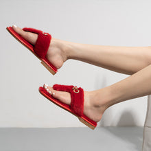 Load image into Gallery viewer, Indoor Flip-Flops Open Toe Thong Slippers for Women 22S08