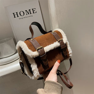 Winter Plush Shoulder Bags Messenger Bag Handbags for Women 22423