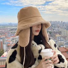 Load image into Gallery viewer, Women&#39;s Warm Plush Bucket Hat Basin Hat Ear Protection Winter Hat 22622