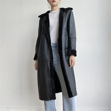 Load image into Gallery viewer, OFTBUY 2020 New Luxury Real Fur Coat Winter Jacket Women Genuine Leather Double Faced Fur Merino Sheep Fur Outerwear Streetwear