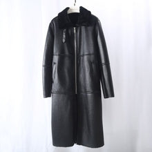 Load image into Gallery viewer, OFTBUY 2020 New Luxury Real Fur Coat Winter Jacket Women Genuine Leather Double Faced Fur Merino Sheep Fur Outerwear Streetwear