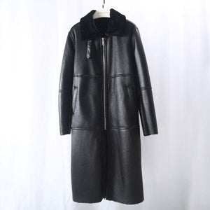OFTBUY 2020 New Luxury Real Fur Coat Winter Jacket Women Genuine Leather Double Faced Fur Merino Sheep Fur Outerwear Streetwear