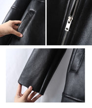 Load image into Gallery viewer, OFTBUY 2020 New Luxury Real Fur Coat Winter Jacket Women Genuine Leather Double Faced Fur Merino Sheep Fur Outerwear Streetwear