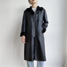 Load image into Gallery viewer, OFTBUY 2020 New Luxury Real Fur Coat Winter Jacket Women Genuine Leather Double Faced Fur Merino Sheep Fur Outerwear Streetwear