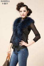 Load image into Gallery viewer, UE FS18221 Genuine lamb leather Vest with removable Raccoon Collar