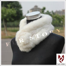 Load image into Gallery viewer, Real rabbit fur scarf wrap cape shawl neck warmer 7colors Christmas gift on-sale FS050106