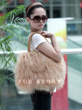 Load image into Gallery viewer, Cute Handbag Real Mongolia Lamb Wool Fur Bag Handbag Large Size 040501