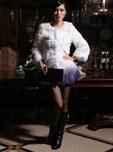 Load image into Gallery viewer, Real Lamb Fur Coat with Fox Fur Hem Jacket Overcoat Womens&#39; Dress Garment Gilet Fur Story FS13037