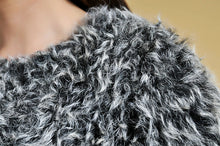 Load image into Gallery viewer, New Real Knitted Lamb Fur Coat Jacket Overcoat Women&#39;s Winter Coats Ladies&#39; Top Natural Fur Coat Fur Story FS13041