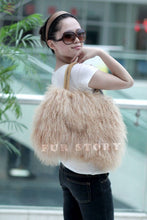 Load image into Gallery viewer, Cute Handbag Real Mongolia Lamb Wool Fur Bag Handbag Large Size 040501