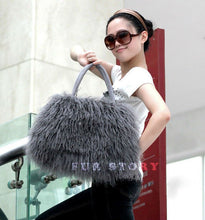 Load image into Gallery viewer, Cute Handbag Real Mongolia Lamb Wool Fur Bag Handbag Large Size 040501
