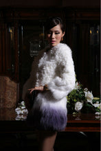 Load image into Gallery viewer, Real Lamb Fur Coat with Fox Fur Hem Jacket Overcoat Womens&#39; Dress Garment Gilet Fur Story FS13037