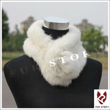 Load image into Gallery viewer, Real rabbit fur scarf wrap cape shawl neck warmer 7colors Christmas gift on-sale FS050106