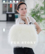 Load image into Gallery viewer, Cute Handbag Real Mongolia Lamb Wool Fur Bag Handbag Large Size 040501