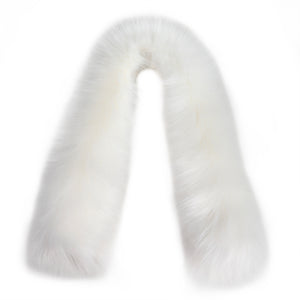 Faux Fur Trim for Hood Replacement Detachable Fur Hood Trim of Winter Coat Unisex 20823