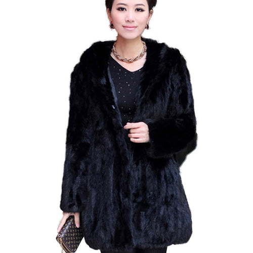 Women's Natural Mink Fur Coat Women Full Sleeve Winter Jacket Women 14187