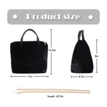 Load image into Gallery viewer, Women’s Shoulder Handbag Fluffy Faux Fur Bag Crossbody Plush Fashion Satchel 21837