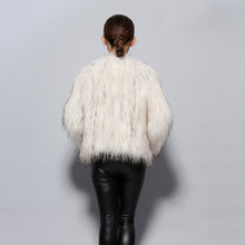 Load image into Gallery viewer, Fur Coat Cheap Knitted Raccoondog Fur Coat Jacket Overcoat Vest Waistcoat Fur Coat Jacket Women FS010402