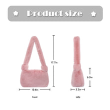 Load image into Gallery viewer, Women’s Shoulder Tote Handbags Fluffy Faux Fur Bag Crossbody Bag 21836