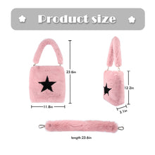 Load image into Gallery viewer, Womens Soft Eco Fur Fluffy Mini Tote Bag Purse 21834
