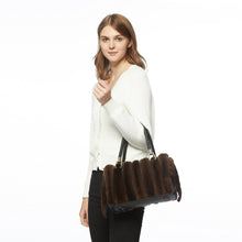 Load image into Gallery viewer, Women&#39;s Winter Brown Mink Fur Shoulder Handbag Leather Ladies Bag FS19805