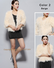 Load image into Gallery viewer, Knitted Natural Lamb Fur Coat Popular Short Fur Jacket Overcoat
