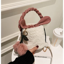 Load image into Gallery viewer, Plush Cylinder Bucket Bag Women Vogue Handbag  Shoulder Bag 22444