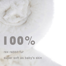 Load image into Gallery viewer, Women&#39;s Rex Rabbit Fur Scarf Ladies Winter Warm Knitted Flowers Crochet Fashion Scarf Scarves for Women Men