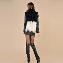 Load image into Gallery viewer, Women&#39;s Natural Fur Coat with Genuine Sheep Leather Sleeve