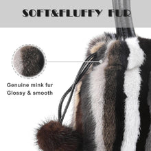 Load image into Gallery viewer, Women&#39;s Mink Fur Handbag Tote Furry Top Handle Bag Satchel Purses Multicolor