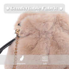 Load image into Gallery viewer, Tote Bag Faux Fur Wallet Ladies Plush Tote Bag 21843