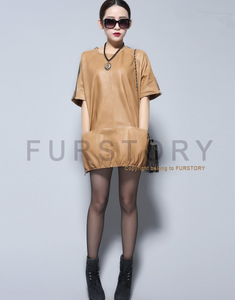 Genuine Sheep Leather Coat Cool Women Leather Jacket Top Grade Lamb Leather Overcoat