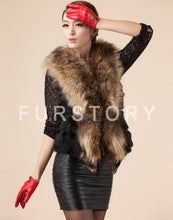 Load image into Gallery viewer, Natural Rabbit Fur Knitter Sweater Long Vest Waistcoat Jacket