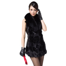 Load image into Gallery viewer, Fox Fur Sheep Leather Vest Waistcoat Coat Jacket Long Good Quality Leather