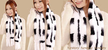 Load image into Gallery viewer, Real REX Rabbit Fur Scarf Rabbit Ball Fur Wrap Cape Shawl Neck Warmer FS15504