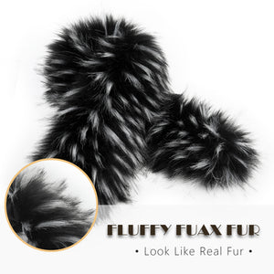 Faux Fur Trim for Hood Replacement Detachable Fur Hood Trim of Winter Coat Unisex 20823