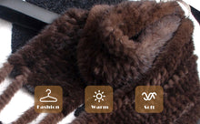 Load image into Gallery viewer, Women&#39;s Knitted Mink Fur Scarf For Winter Warm Shawl Scarves Fur Story FS050303