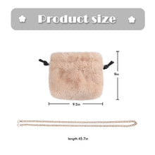 Load image into Gallery viewer, Tote Bag Faux Fur Wallet Ladies Plush Tote Bag 21843