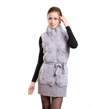 Load image into Gallery viewer, Natural Rabbit Fur Sweater Vest for Women Winter