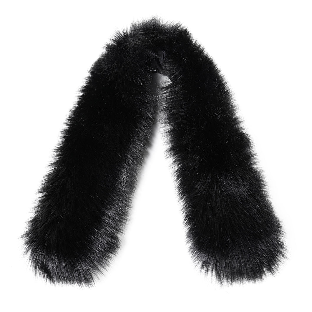 Faux Fur Trim for Hood Replacement Detachable Fur Hood Trim of Winter Coat Unisex 20823