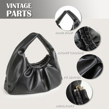 Load image into Gallery viewer, PU Leather Shoulder Bags Top-Handle Bag Braided Ruched Trendy Purse 22813