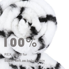 Load image into Gallery viewer, Women&#39;s Rex Rabbit Fur Scarf Ladies Winter Warm Knitted Flowers Crochet Fashion Scarf Scarves for Women Men