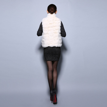 Load image into Gallery viewer, Natural Rabbit Head Fur Vest Waitcoat Jacket Coat