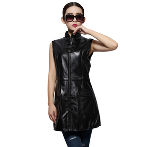 FUR STORY Genuine Sheep Leather Vest for Women 14241