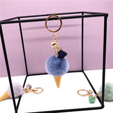 Load image into Gallery viewer, Ice Cream Keychain Cute Bag Cartoon Plush Pendant 22C02